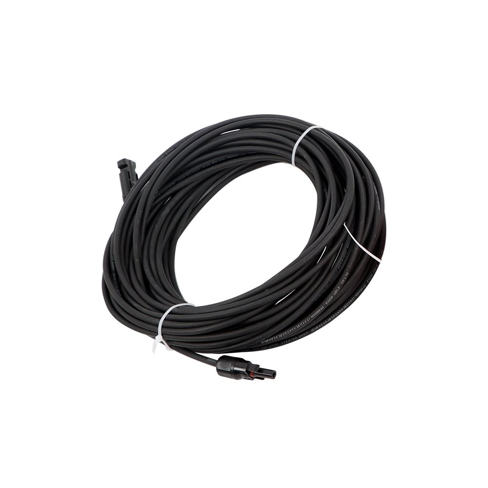 LABLT Solar Panel Extension Cable 20M Black+Red W/ M4 Connector For RV/Boat 4mm²