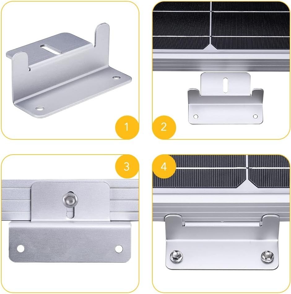 Powder-Coated Z Brackets for Safe Solar Panel Mounting – Fits 100W-300W Units