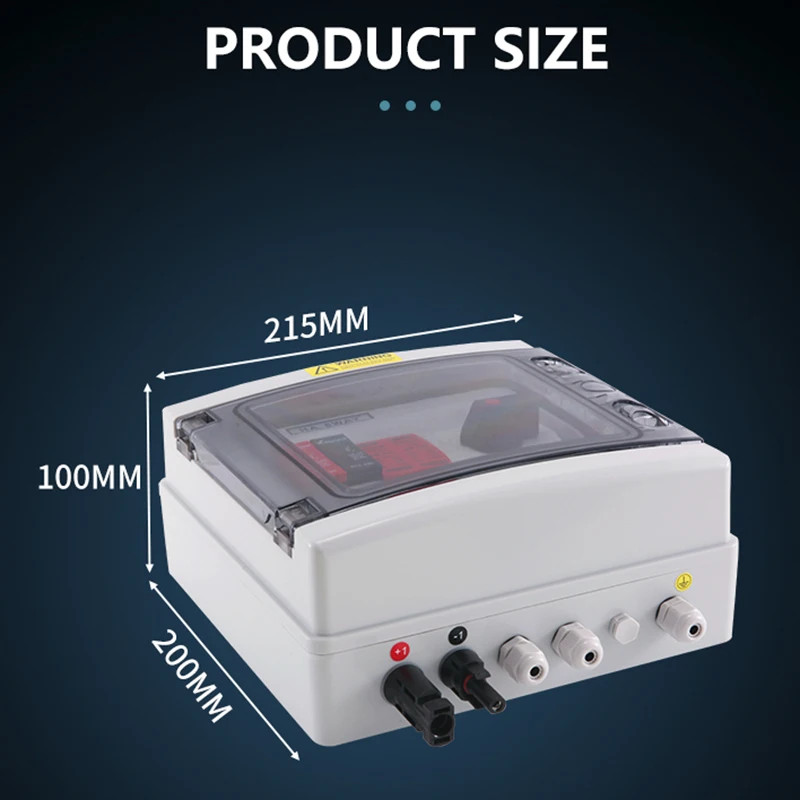 PV Combiner Box 1-in-1-out 1000V DC IP65 Waterproof Surge Lightning Protection