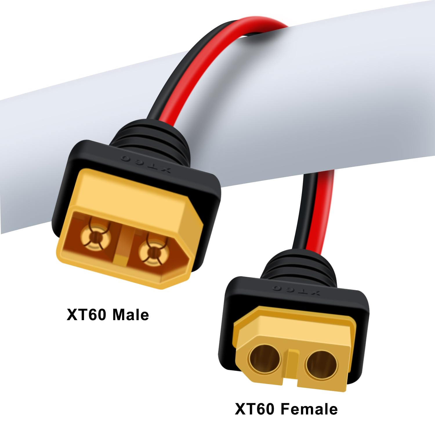 XT60 Extension Cable Adapter Female to Male Connector 12AWG XT60 Male to Female