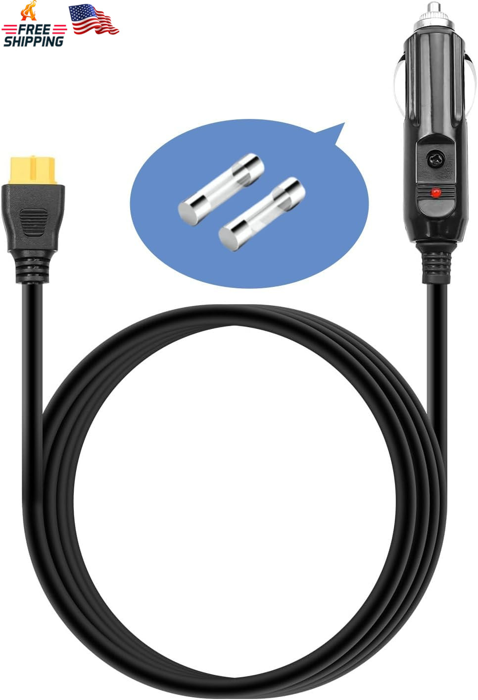 6.8FT Portable12V/24V Car Charger Suitable Compatible Ecoflow Delta/River, Bluet