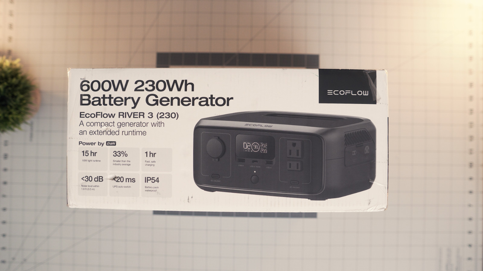 EF ECOFLOW Portable Power Station RIVER 3, 245Wh Lifepo4 Battery Power Station
