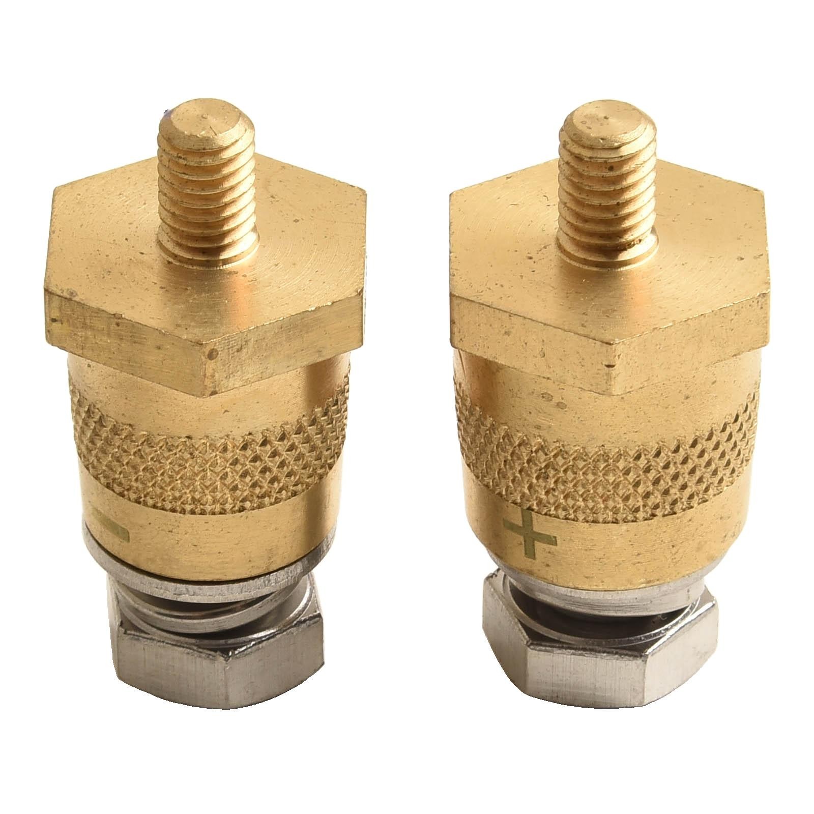 Robust Brass Battery Terminal Set Compatible with Standard Car Batteries