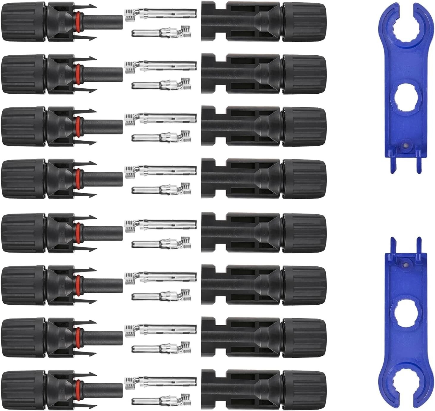 10/100PCS NEW Male Female Connector Set for DIY Solar Panel 30A Cable Waterproof