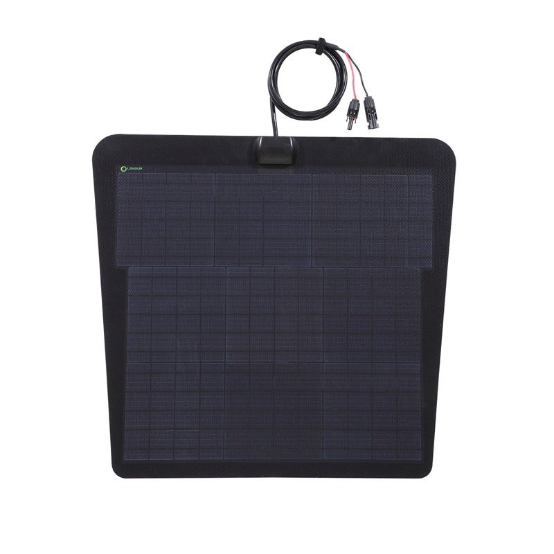 Lensun 50W 12V Hood Flexible Solar Panel for GMC Canyon (2015-2022) Easy Best