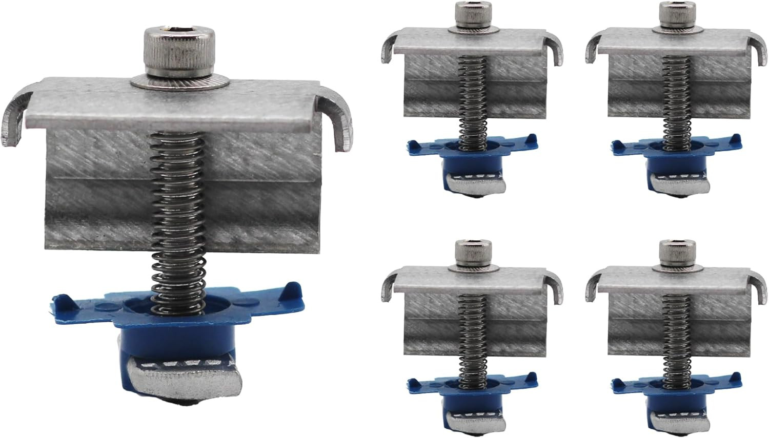 SPEC158-5PK Solar Panel End Clamps for 1-5/8 In. Steel Strut Channel, Solar Pane
