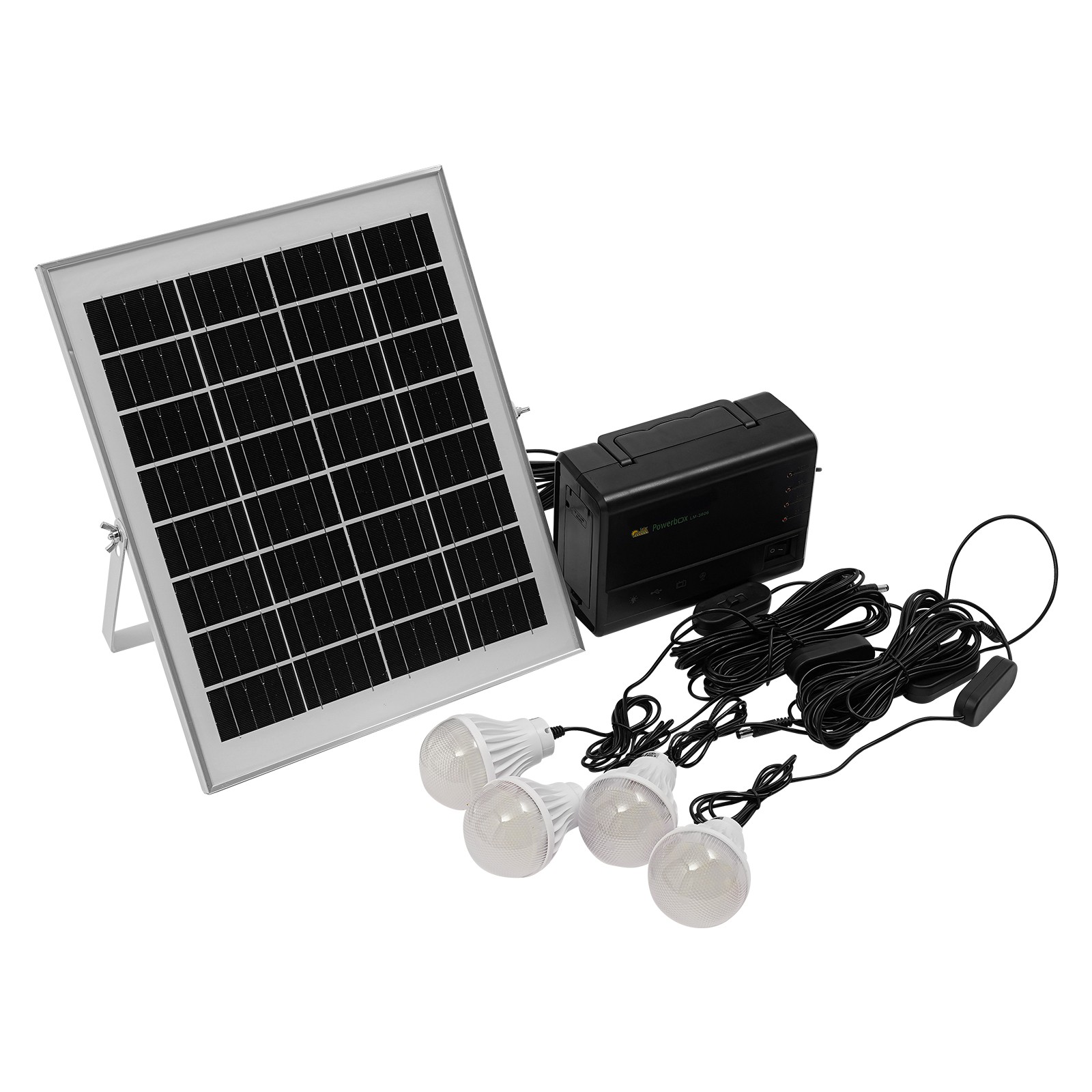 12W Power Station Solar Generator Lighting Kit Solar Light For Home Camping