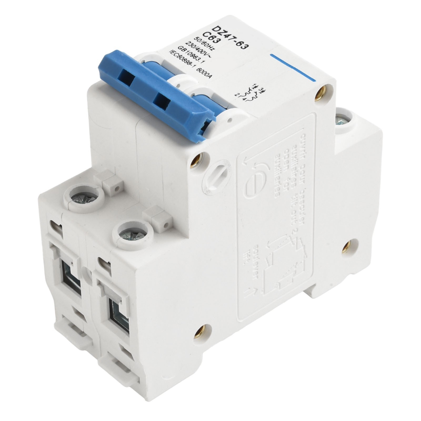 Circuit Breaker Air Switch Overcurrent Trip Type-C 16A/20A/32A/63A 2 P 220V