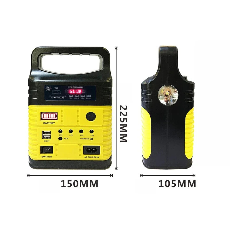 Portable Solar Generator Solar Emergency Light Solar System Radio Bluetooth Mp3