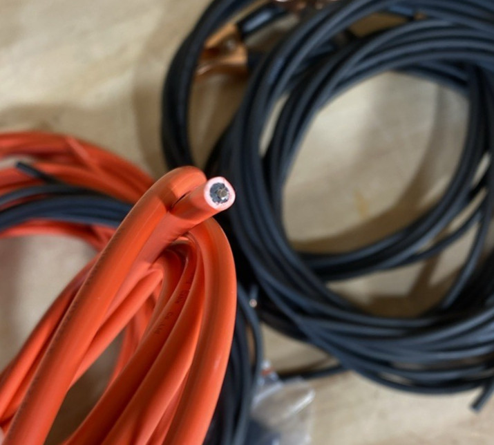 Lot of 5, 8 FT Battery Clip-on Crocodile Clamps to SAE Connector, 14 AWG (2.5mm)