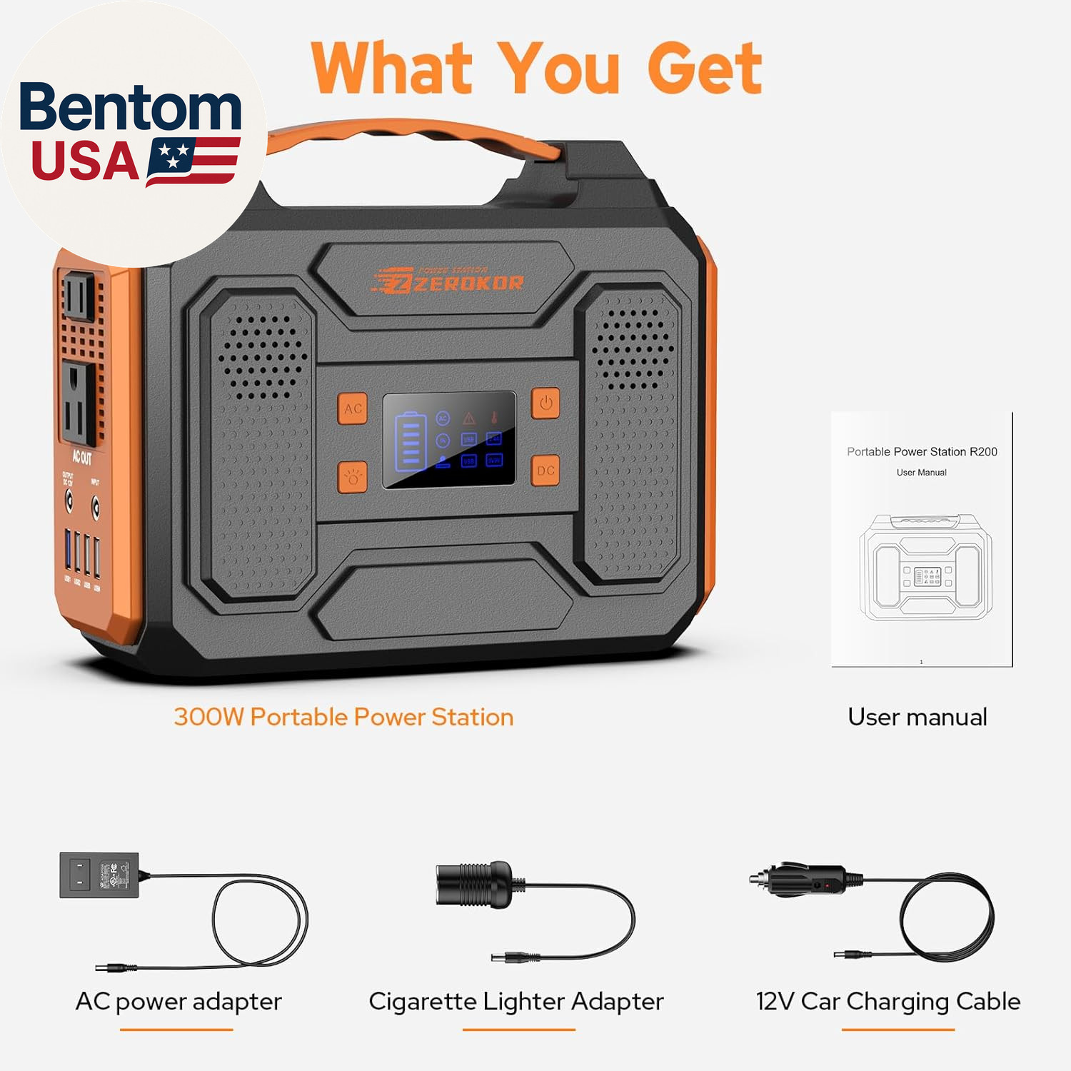 Portable Power Station 300W Solar Generator 280Wh(Without Solar Panel), 110V Por