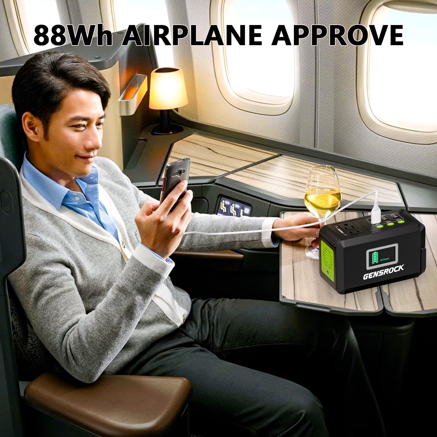Portable Power Station 120W(220W Peak), 88Wh Camping Solar Generator, Lithium…