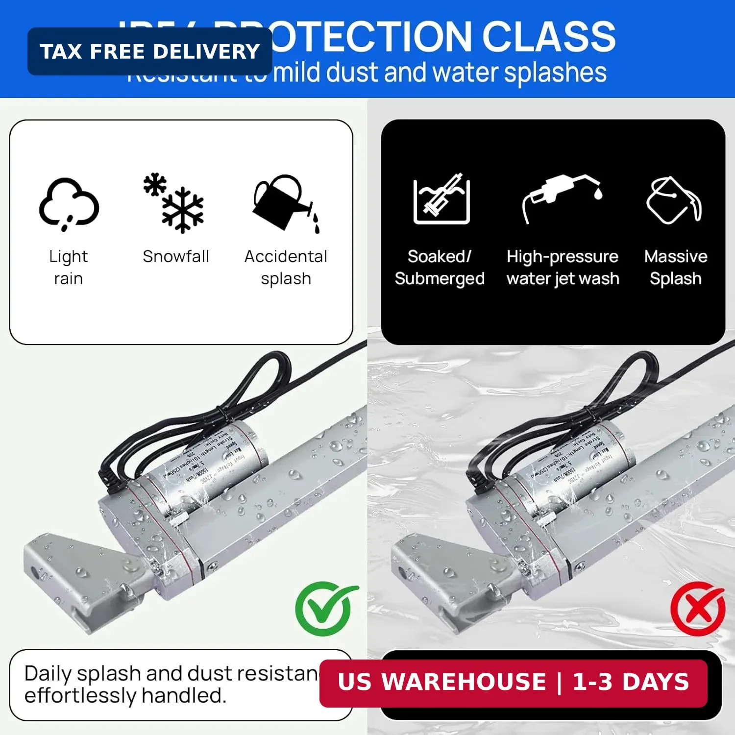 ECO-WORTHY Heavy Duty 330lbs/1500N Solar Tracker Linear Actuator Multi-Functions