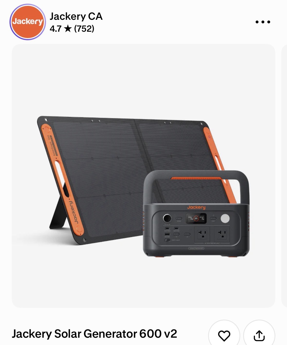 jackery explorer 600 v2 And Solar Saga 100 W