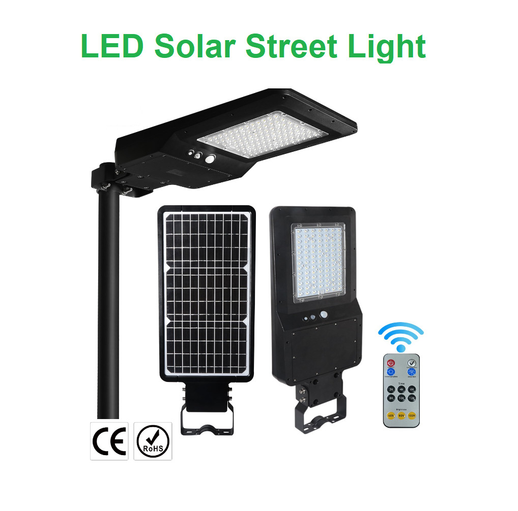 40W All-in-one LED Solar outdoor street light 4000K,6000 Lumens, 1 Pack