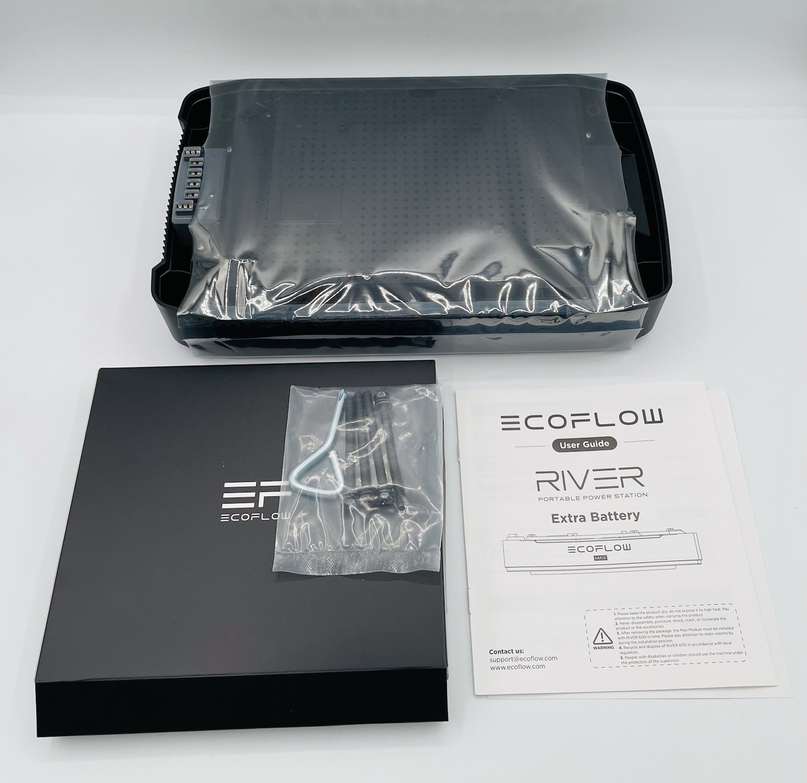 EcoFlow River 600 Portable Power Station EXTRA BATTERY EF4-MXA KIT- Open Box