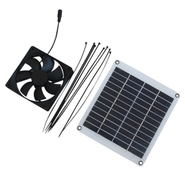 5W 10W 12V solar panel fan, solar pet exhaust fan, chicken dog cat air flow wind