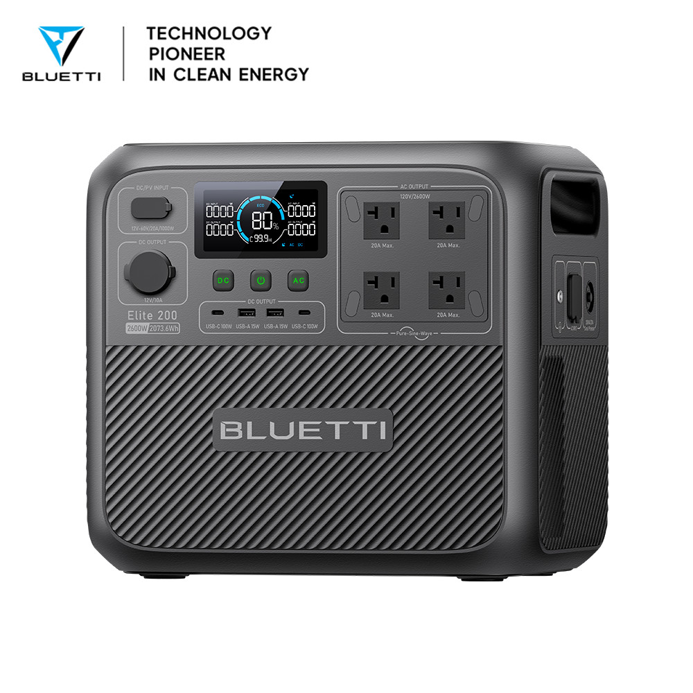 BLUETTI Elite 200 V2 2600W Portable Power Station+Optional 200W/350W Solar Panel