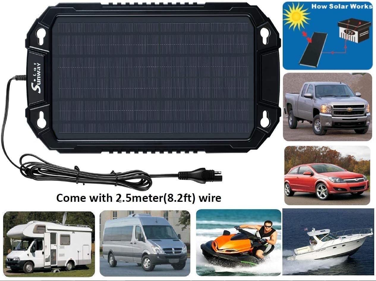 Car Battery Trickle Charger & Maintainer 12Volt 8W Solar Panel Power Charger …