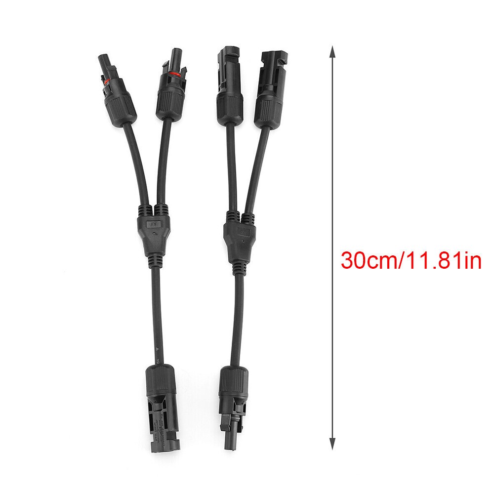 2x Y Branch Solar Panel Cable for FFM MMF PV Wire Connector T Splitter Tools 30A