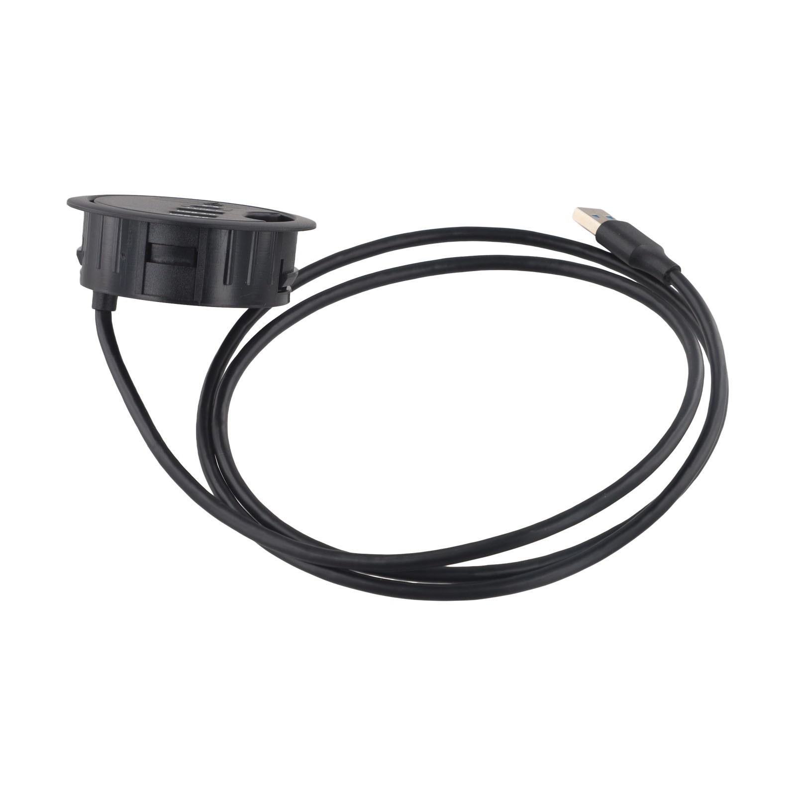 USB 3 0 Hub Desk Grommet with Dual Port Audio Interface for PC Laptops