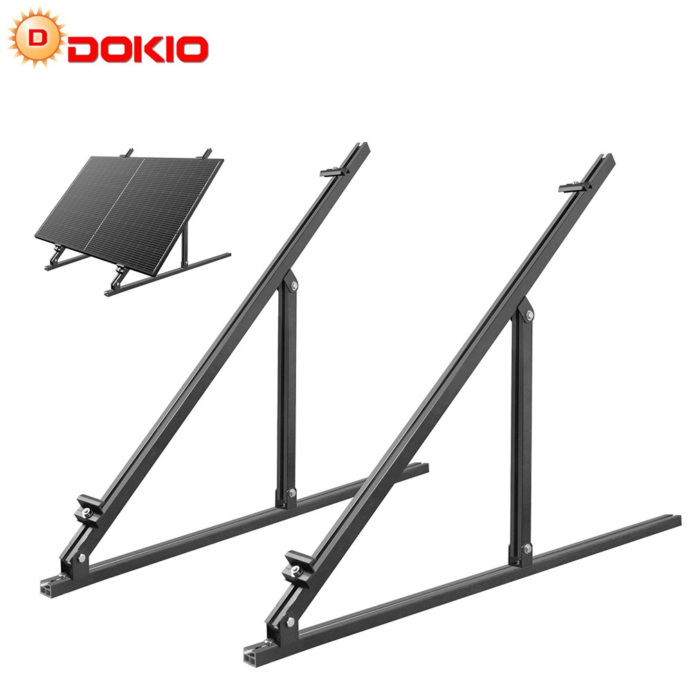 DOKIO Heavy Duty Steel Solar Panel Brackets,Adjustable angle 30-60°