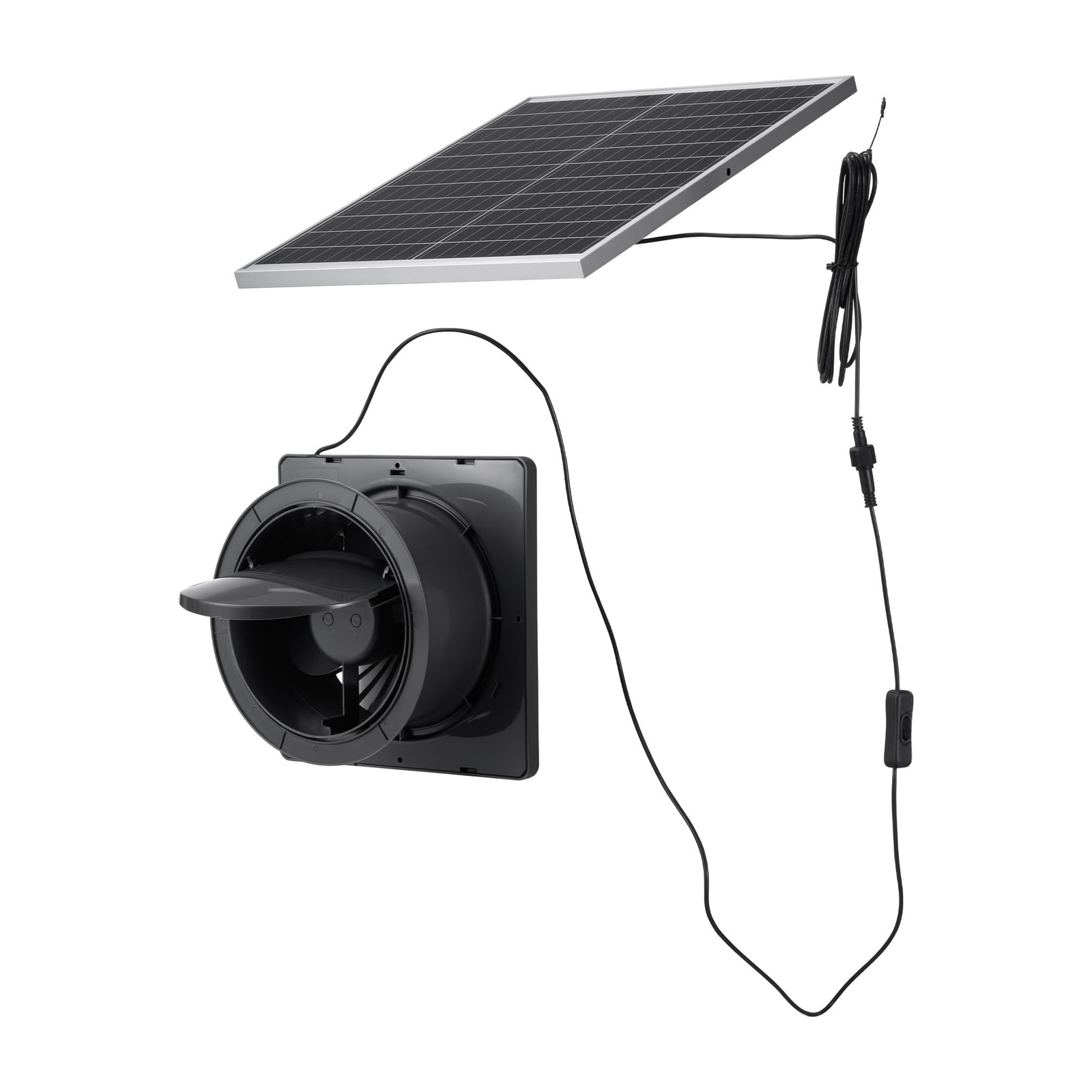 VEVOR Solar Powered Fan, 25W Solar Panel with 220 CFM Airflow, Adjustable Panel