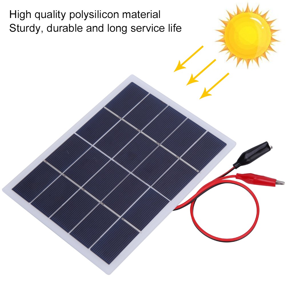 3W 5V DIY Solar Panel Laminated Board 170x130mm White