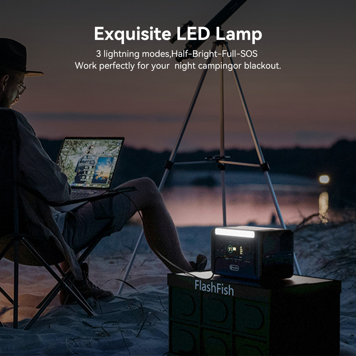 Flashfish 230Wh T300PRO Portable Power Station 300W Solar Generator LFP Battery