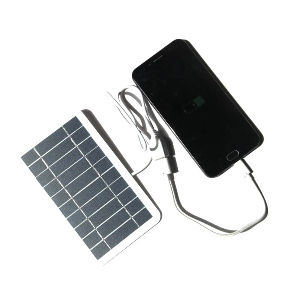 2W 5V Solar Panel Charger For Outdoor Phone Solar Mobile Power Charger Micro/USB