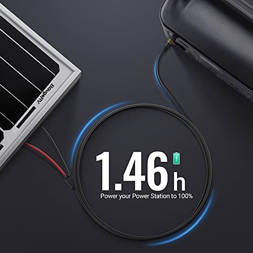 BougeRV 6Feet 14AWG Solar Connector to DC 8mm Adapter Cable with DC 5.5×2.5mm