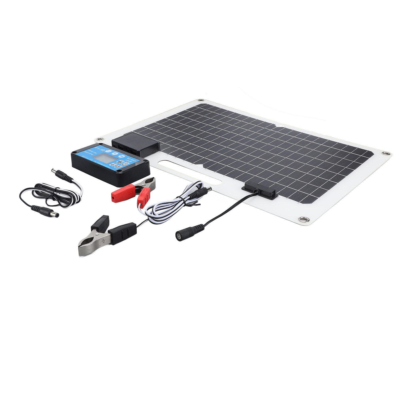 Solar Panel Battery Charger 100W Monocrystalline Silicon 12V 24V Dual USB 100
