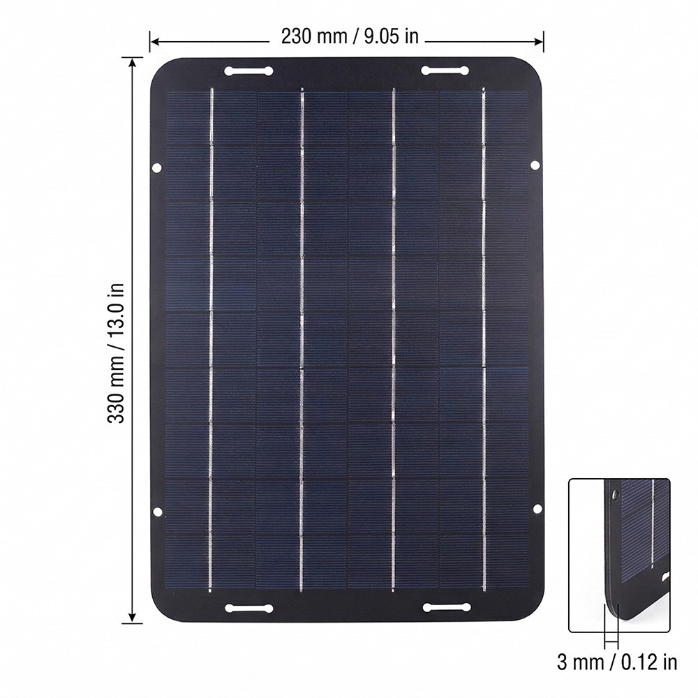 30W Waterproof Solar Battery Maintainer Car RV Charger 12 Volt Tender Trickle