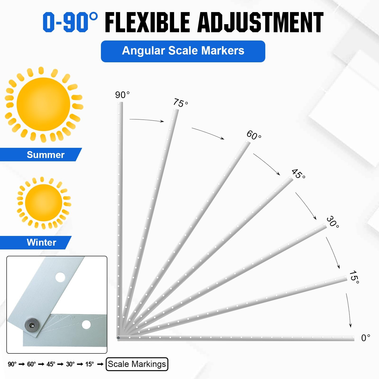 2 Sets 45inch Solar Panel Mount Brackets Adjustable Tilt Mount Brackets, Suit…