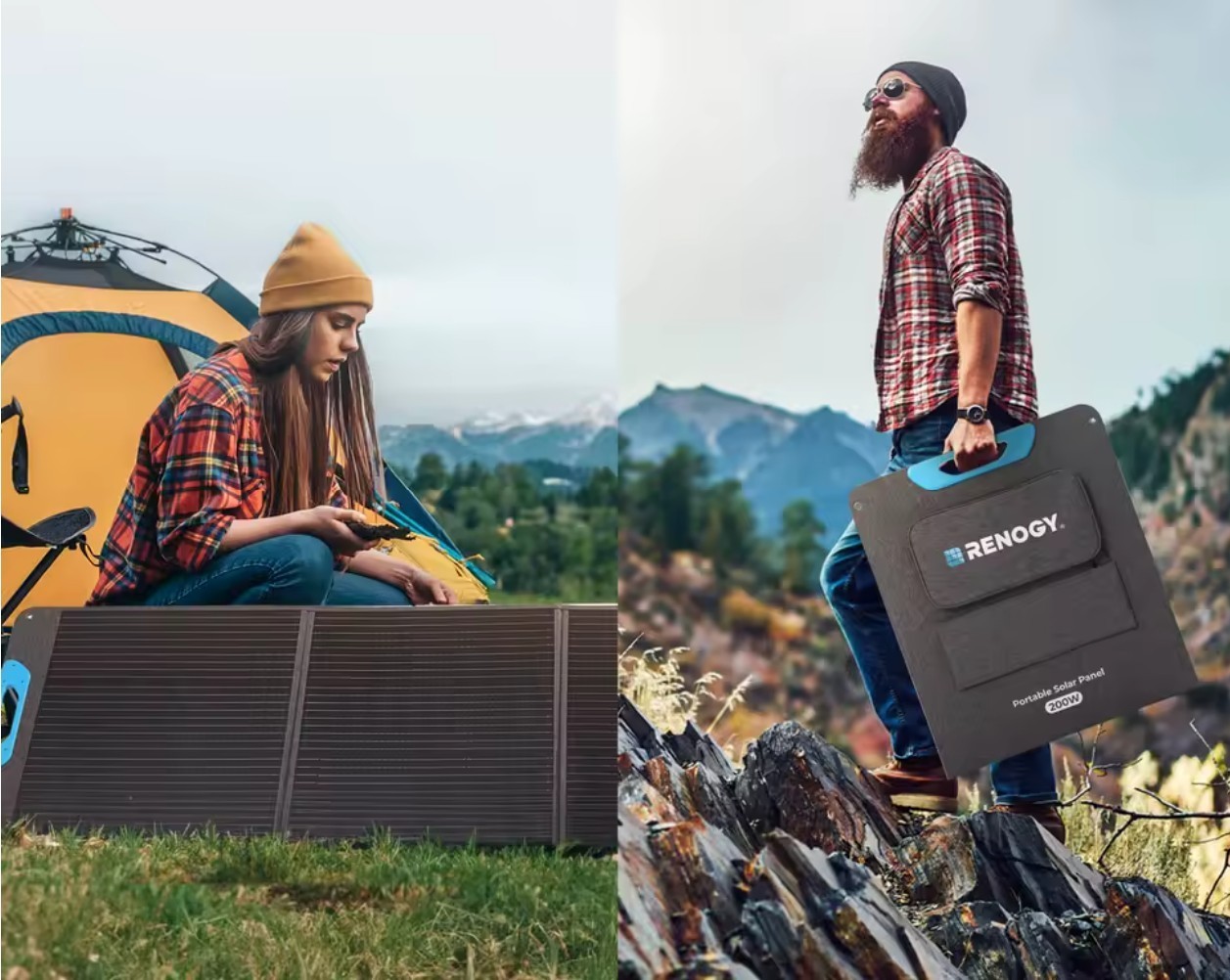Renogy 200W Portable Solar Panel, IP65 Waterproof Foldable Solar Panel Power New
