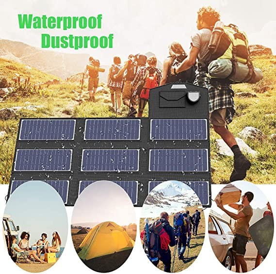 X-DRAGON 70W Monocrystalline Foldable Solar Panel for Power Station Cellphone