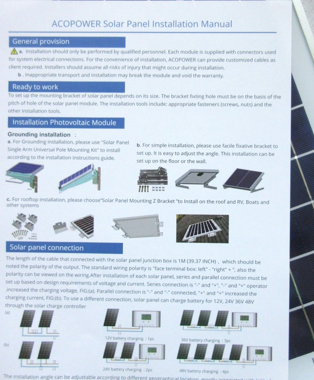 NEW NIB ACOPOWER 15W POLY SOLAR MODULES HY015-12P PANEL 12V POLYCRYSTALLINE