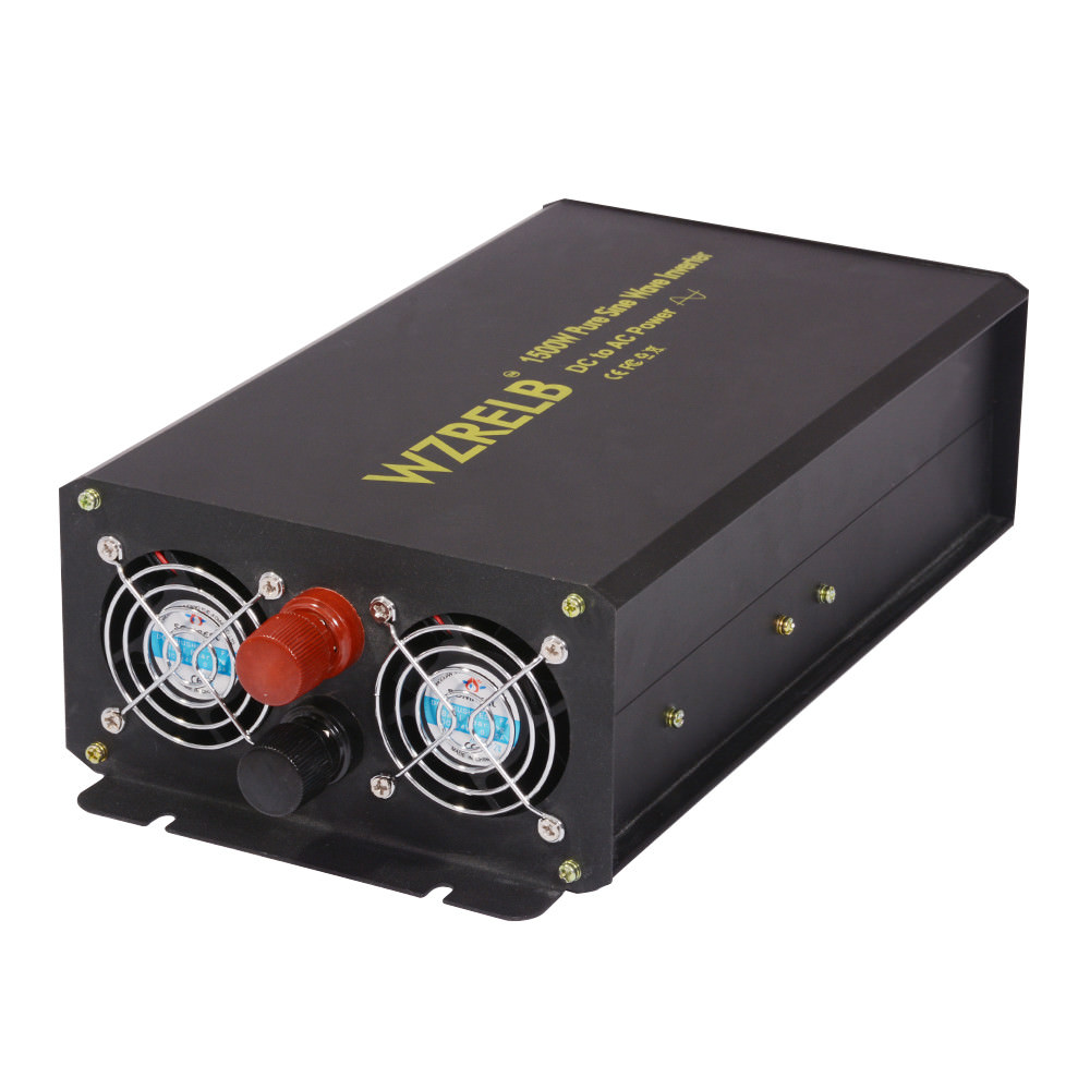 12V Power Inverter Pure Sine Wave 1500 watt Car Power Supply Truck Solar RV Home