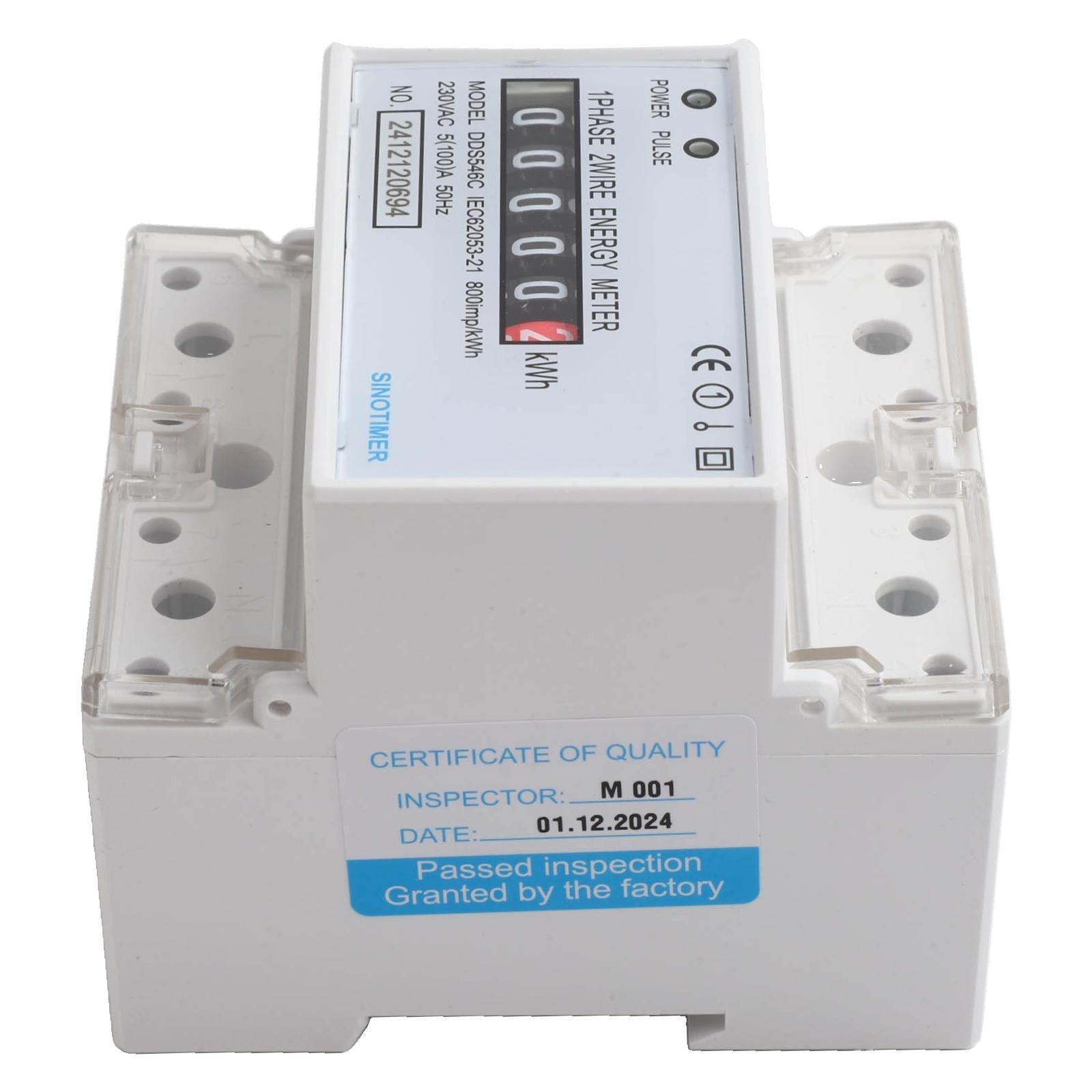 Current Rating Wattmeter 100A with Clear LCD Display for Low Light Use