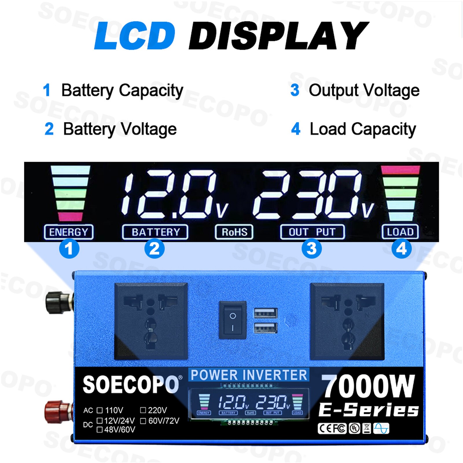 7000W Solar System Kit 12V/24V To 110V/220V 100A Controller 500W Inverter SystNi