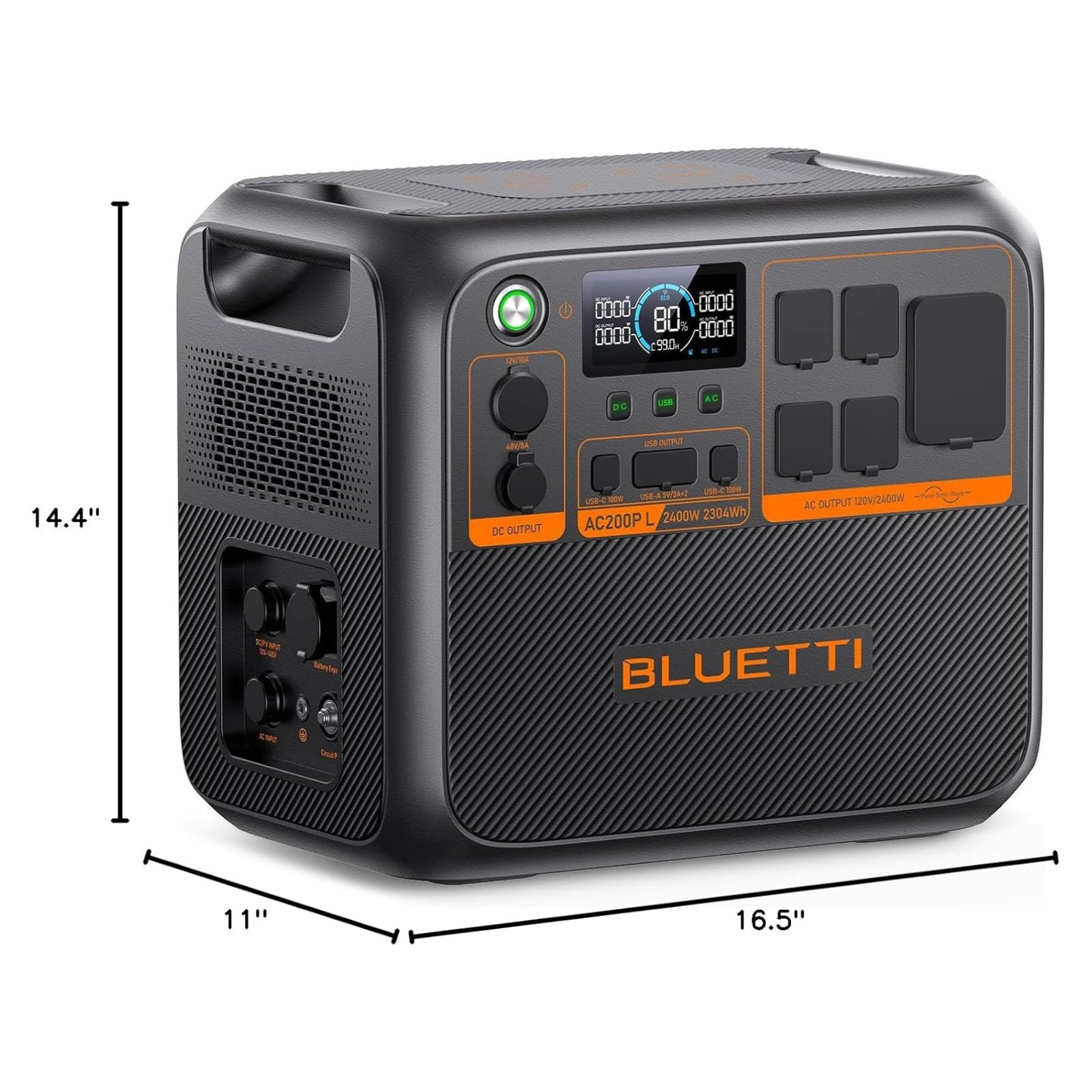 Bluetti AC200PL 2400W Portable Power Station Home RV Outdoor Backup