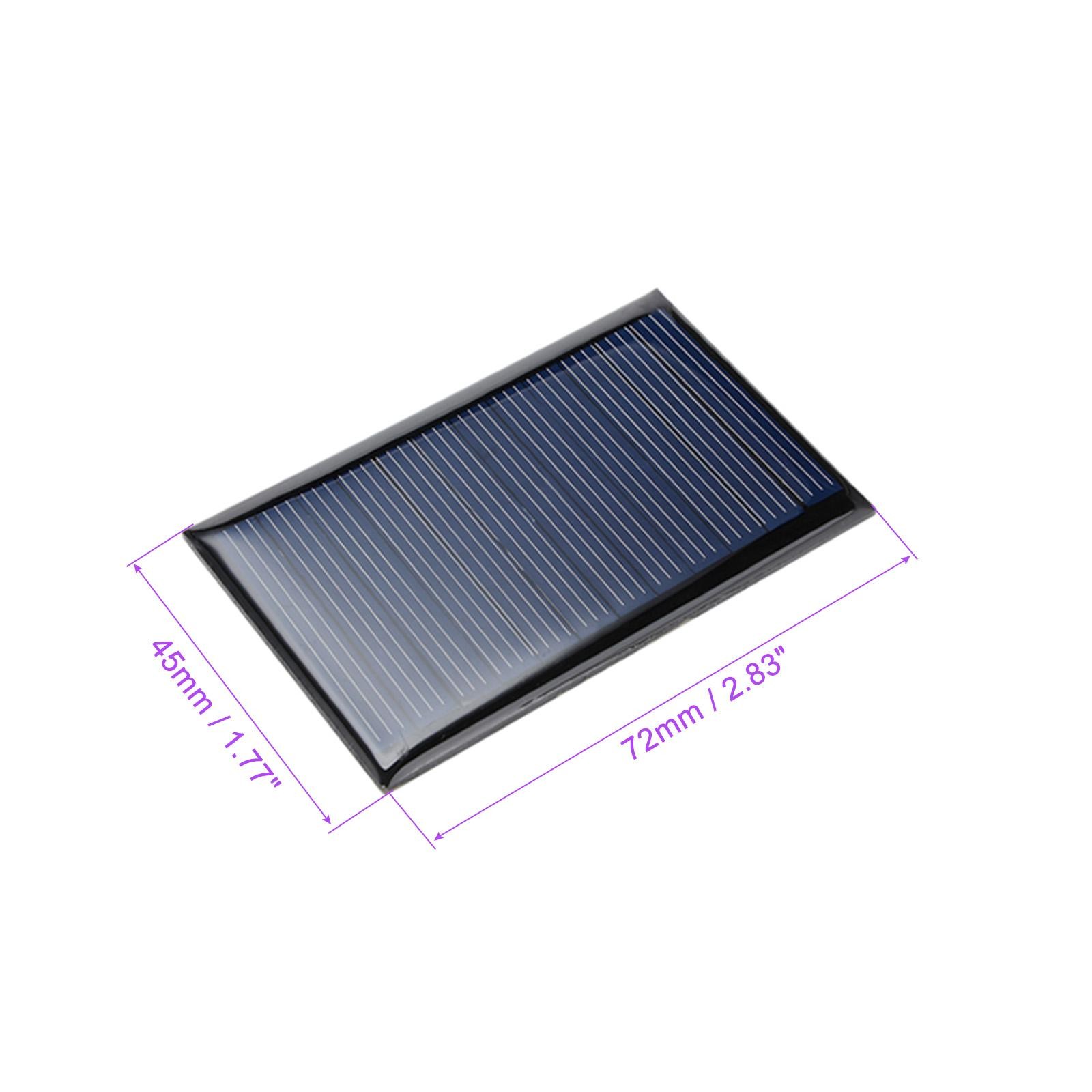 5 Pack Mini Solar Panel Cell for DIY Electric Power Project 6V 60mA 72mm x 45mm