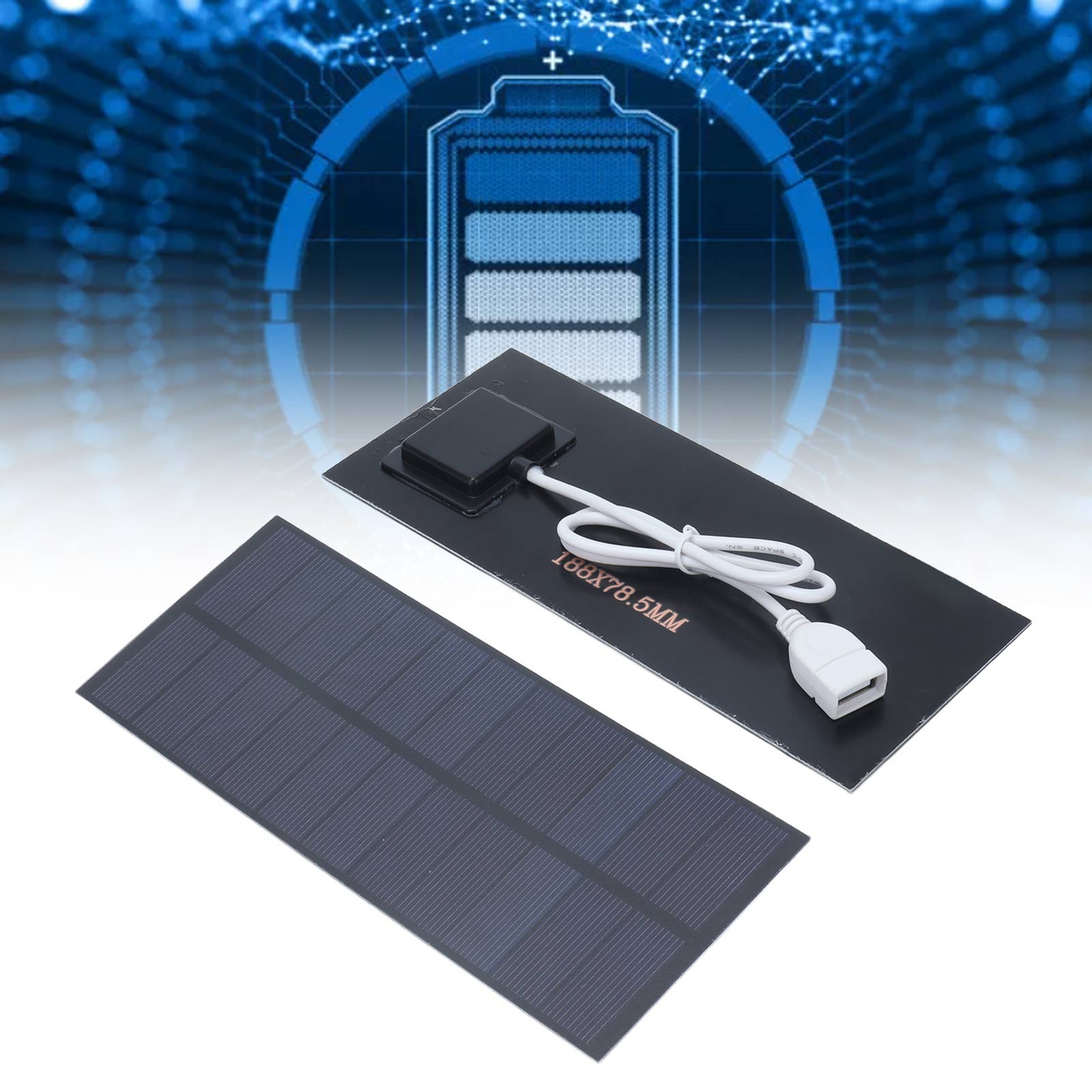 2.5W Solar Panel 188×78.5mm Solar Charging Board 3.7V‑5V Battery Charger High