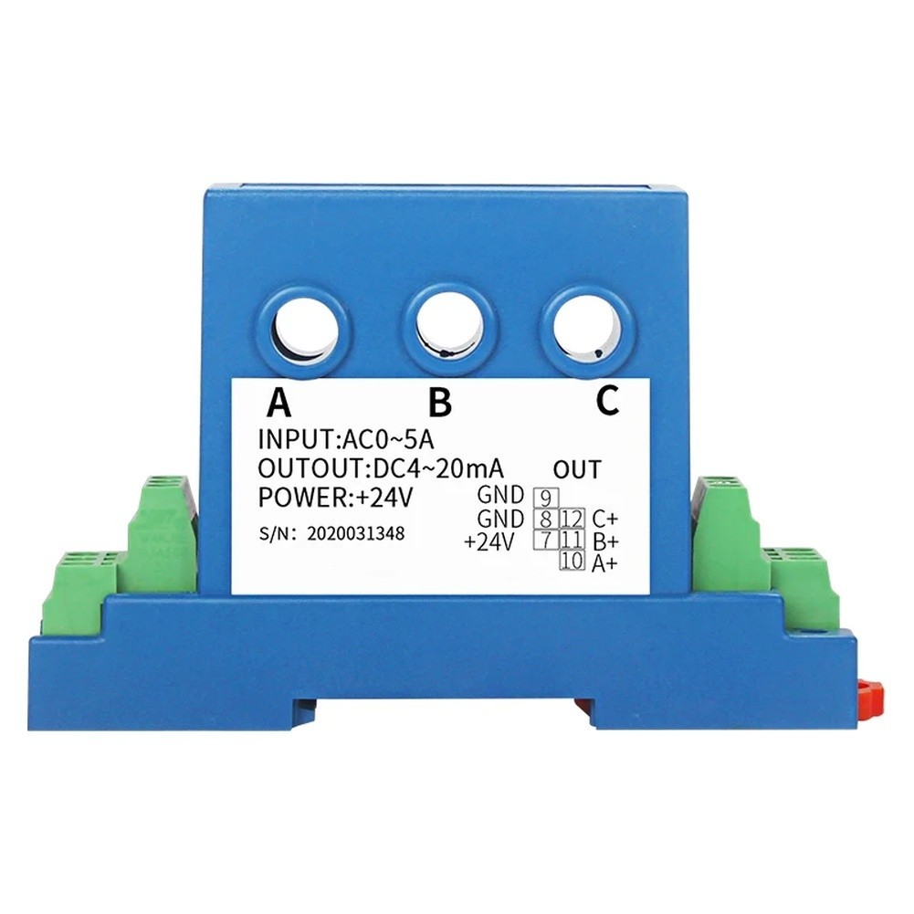 AC Three Phase Current Transmitter DC24V Input 0.5% Measurement Accuracy
