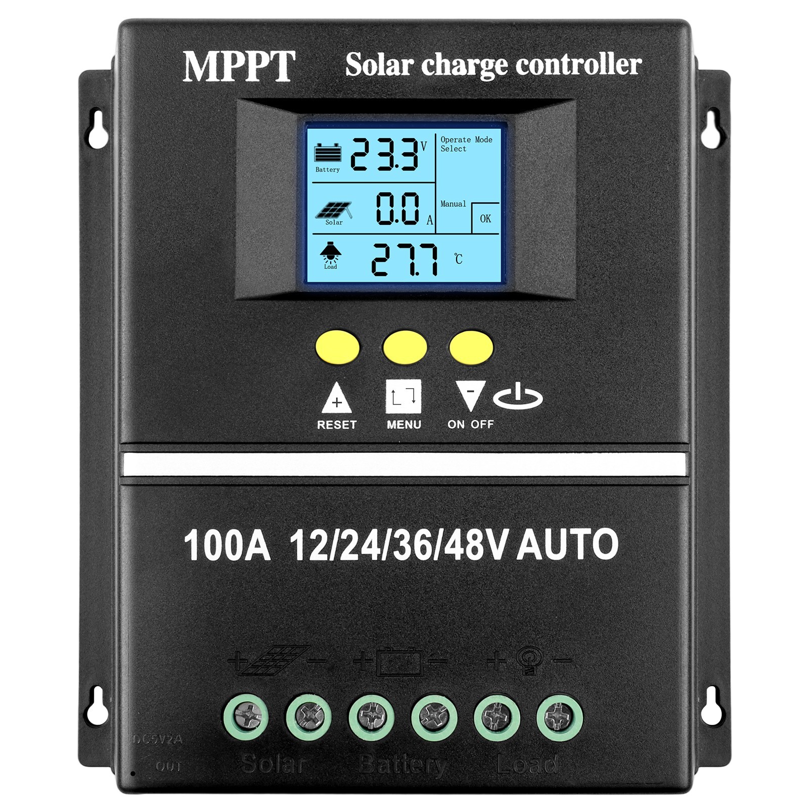 12V 24V 36V 48V Solar Controller Automatic Battery Charger with LED Screen