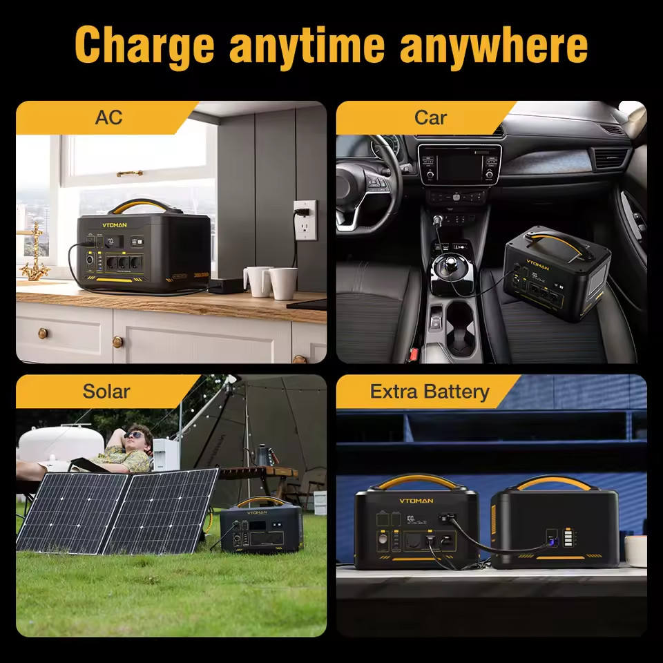 1800W Portable Power Station 1548Wh LiFePO4 Solar Generator for Home Camping