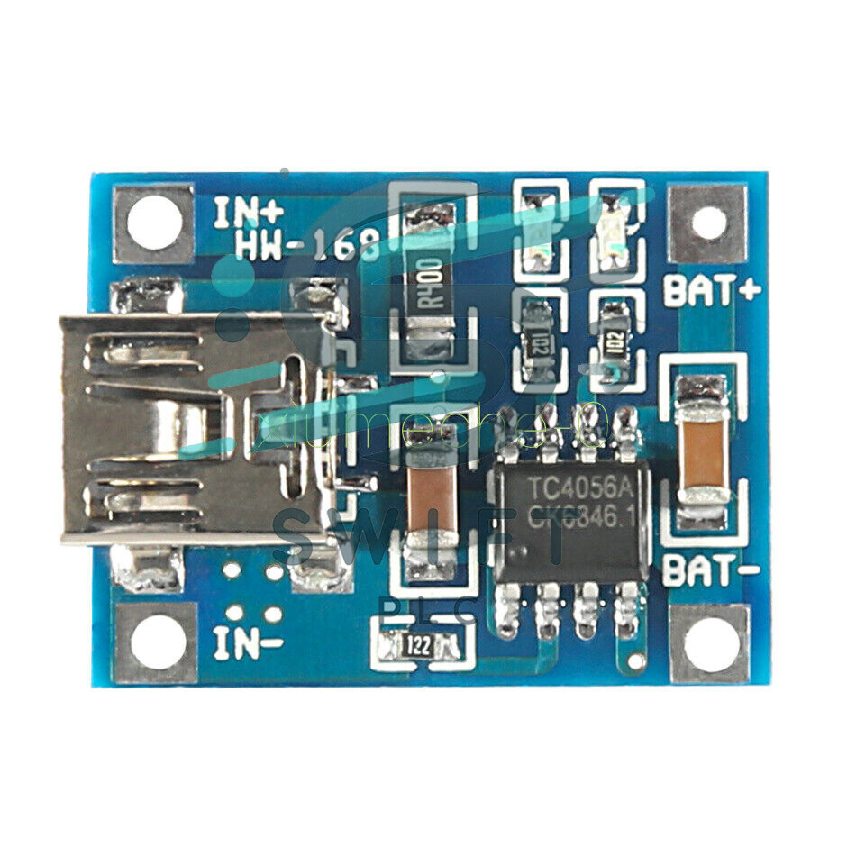 2PCS 5V Mini USB 1A Lithium Battery Charging Board Charger Module IN 4.5V-5.5v