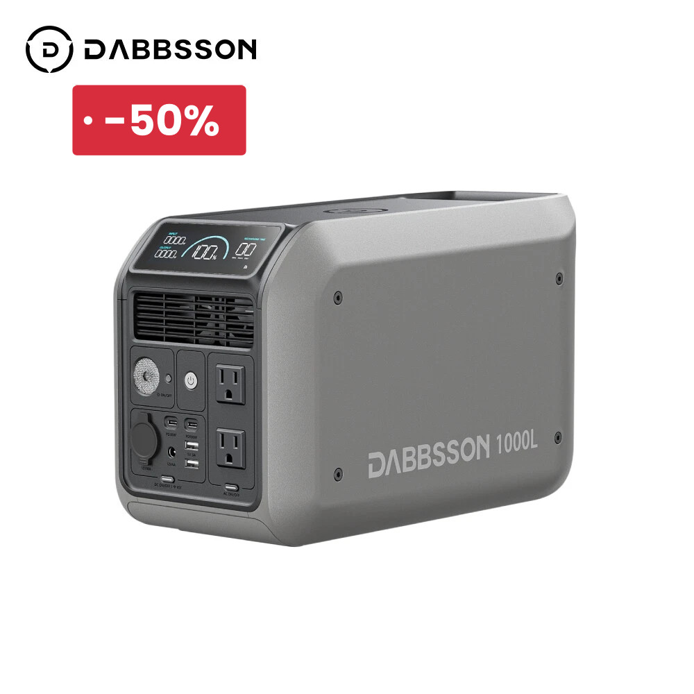 1000L Portable Power Station 1008Wh 1200W Solar Generator for Camping Dabbsson