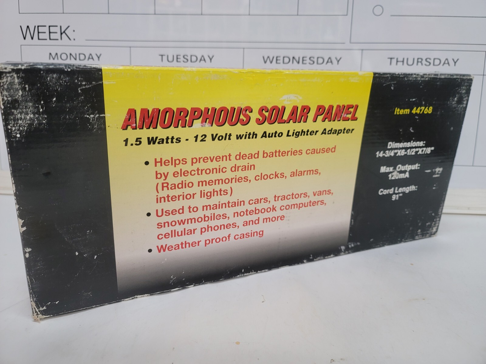 Amorphous Solar Panel 1.5 Watt Trickle Charger 44768