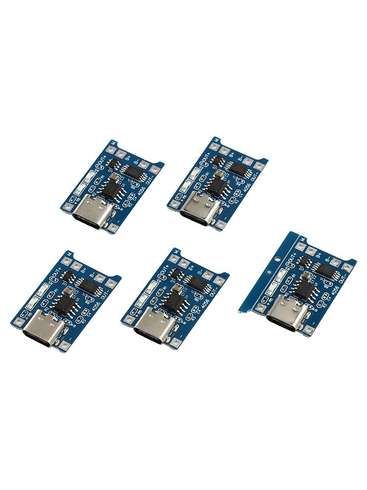 5 x USB Lithium Charger Module with Battery Protection TYPEC USB 5V 1A